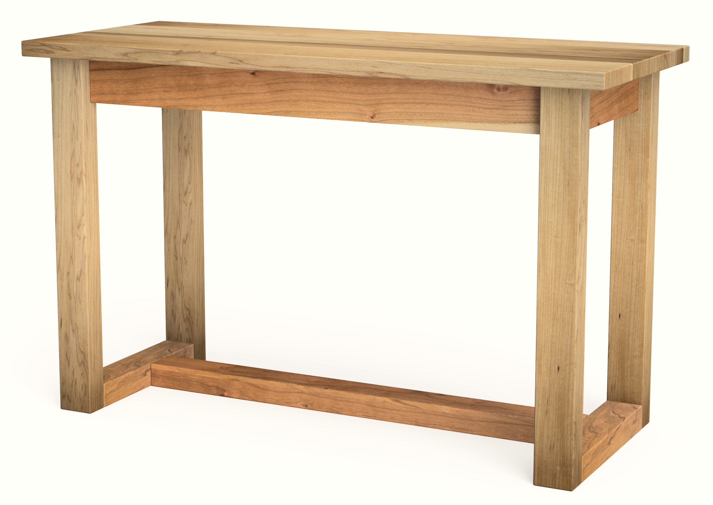 48"W x 20"D x 29"H - 1" thick desktop.