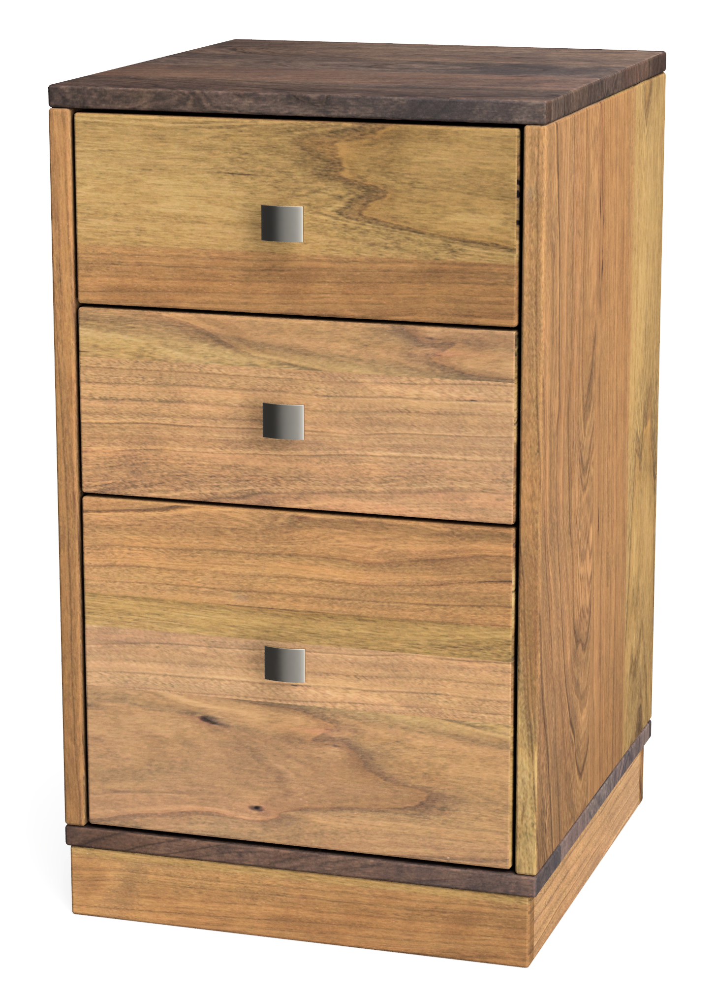 16"W x 18"D x 28"H wooden file cabinet with three drawers