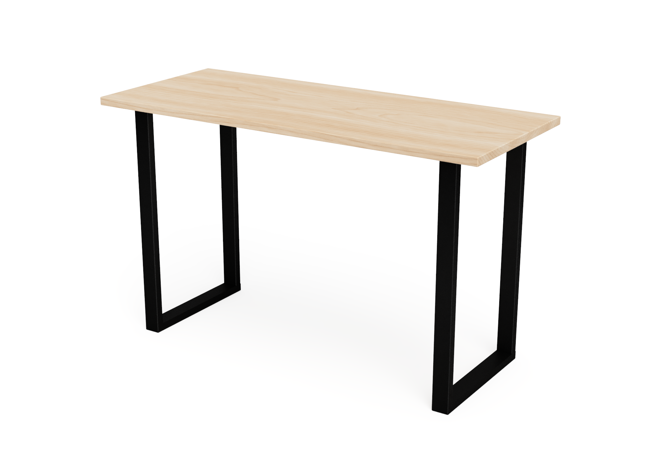 48ÓW x 20ÓD x 29ÓH - 1" thick wooden desktop with powder coated steel trestles.