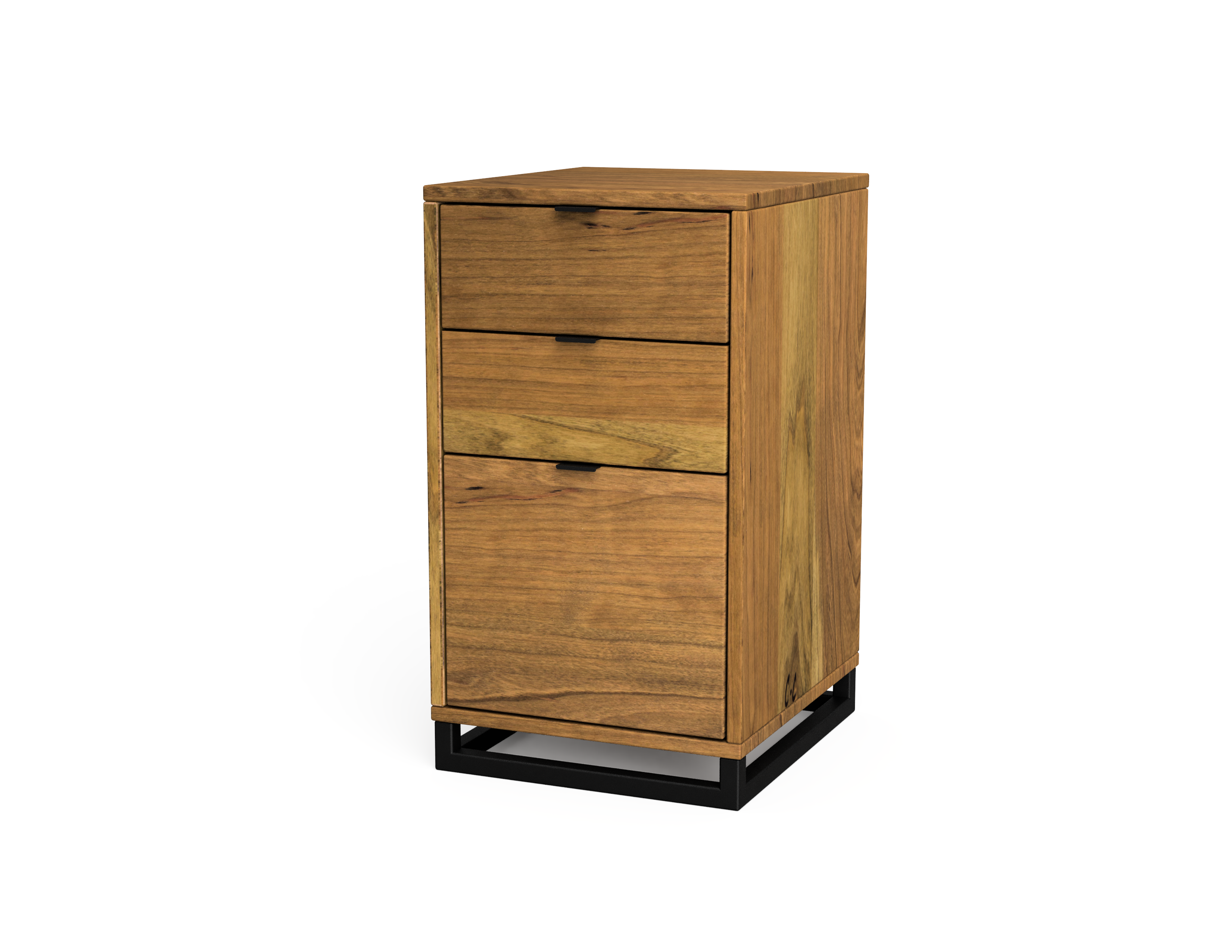 16"W x 18"D x 28"H wooden file cabinet with 3 drawers